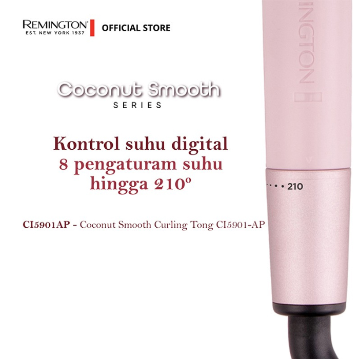 Remington Pengeriting Rambut Coconut Smooth Curling Tong CI5901